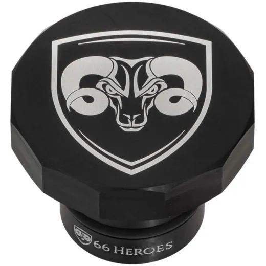 Tankdeckel 66Heroes eckig schwarz für Puch Maxi 55383