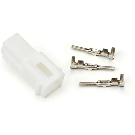 connector for wiring harness BGM PRO series 070 AM, 2 plug contacts connector for Vespa, Piaggio, Gilera BGM0702MPL