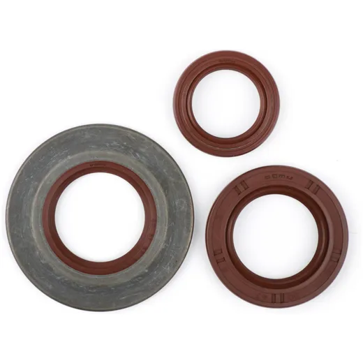 Wellendichtringsatz Motor BGM PRO, FKM/Viton® (E10 beständig), braun extra flach, 3.5mm, Metall, Hinterradwellendichtring 30x47x
