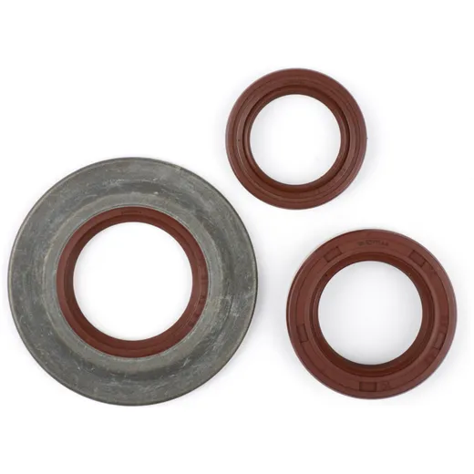 Wellendichtringsatz Motor BGM PRO, FKM/Viton® (E10 beständig) Metall, braun (extra flach, 3.5mm), Hinterradwellendichtring 27x42