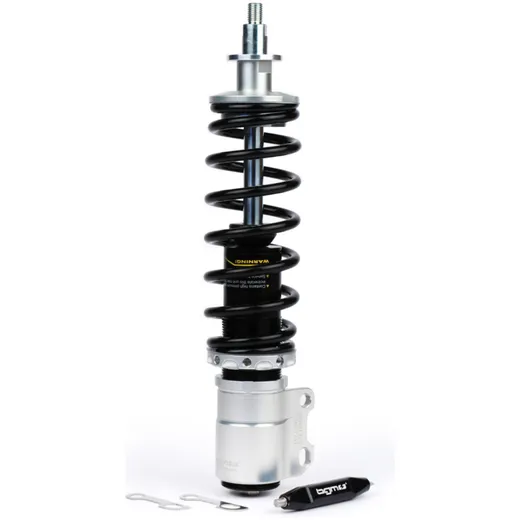 Stoßdämpfer vorne BGM PRO SC/F1 SPORT, 240mm, schwarz/silbern für Vespa PX80, PX125, PX150, PX200, T5 125cc BGM7741BS Stoßdämpfer vorne BGM PRO SC/F1 SPORT, 240mm, schwarz/silbern für Vespa PX80, PX125, PX150, PX200, T5 125cc BGM7741BS