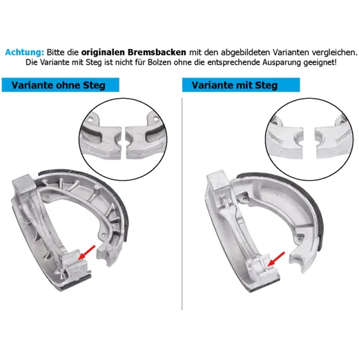 Bremsbackensatz 110x25mm für Trommelbremse für Aprilia Amico_1