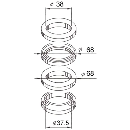 steering bearing set for Aprilia Sport City, Scarabeo, Leona_1