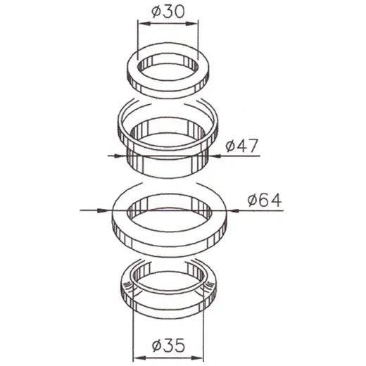 Lenkkopflager Satz Buzzetti für Nexus, Beverly, X7, X8, X9 B_1