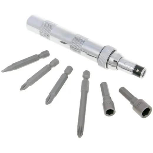 hand impact driver / percussion screwdriver set Buzzetti 7-part left / right rotation BZT30540