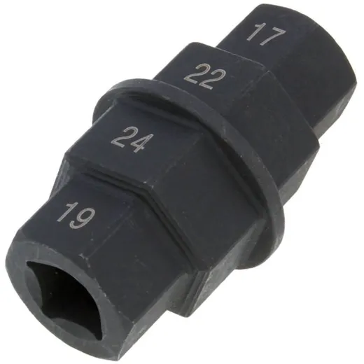 front axle hexagon socket / hex nut Buzzetti multi-size 17, 19, 22, 24mm BZT30642