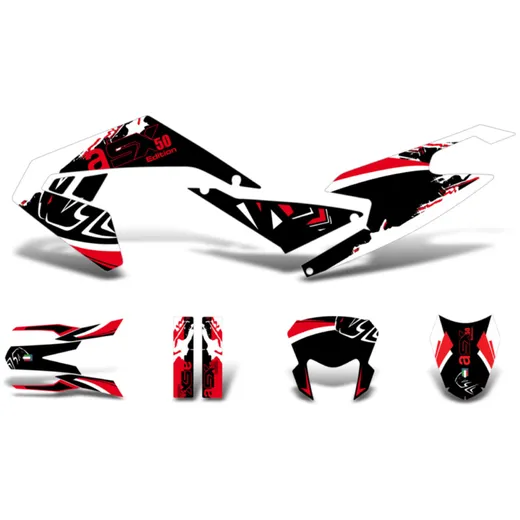 Aufkleber Dekor / Sticker Kit schwarz-weiß-rot glänzend für Aprilia SX50 2018- Euro4 DK-42997 Aufkleber Dekor / Sticker Kit schwarz-weiß-rot glänzend für Aprilia SX50 2018- Euro4 DK-42997