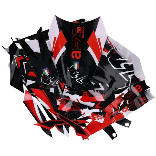 decal set black-white-red glossy for Aprilia SX50 2018- Euro_1