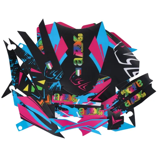 decal set black-pink-blue matt for Aprilia RX50 2018- Euro4 _2