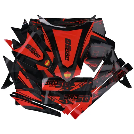 decal set black-red-grey glossy for Derbi Senda DRD 11-17 DK_1