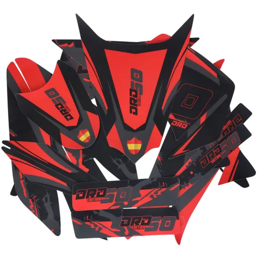 decal set black-red-grey matt for Derbi Senda DRD 11-17 DK-43044