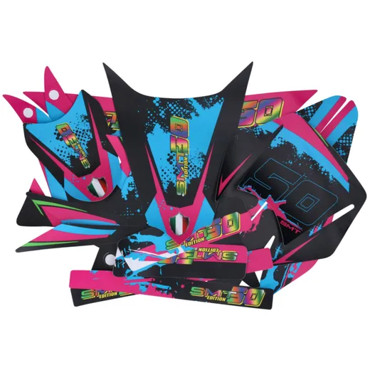 decal set black-pink-blue matt for Gilera SMT 11-17 DK-43058_1