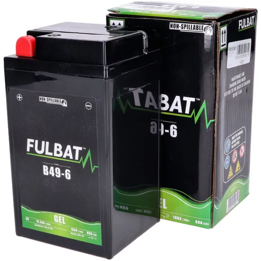 Akku Batterie Fulbat B49-6 6V 10Ah GEL für BMW R25, R69, Vespa Sprint, Rally, SS, Super Sport, DKW, EMW, Simson AWO Touren / Spo