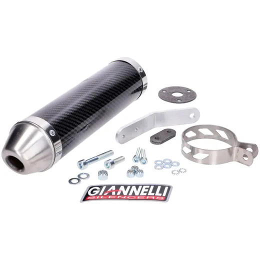 muffler Giannelli carbon for Derbi DRD Edition 50 SM 03-07 GI-33653HF