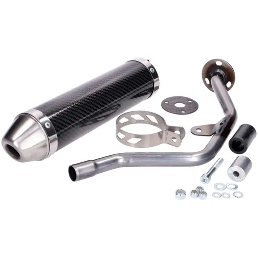 muffler Giannelli carbon w/ general operating permit for Yamaha DT 50 R 2004, Malaguti XTM, XSM GI-34636HF muffler Giannelli carbon w/ general operating permit for Yamaha DT 50 R 2004, Malaguti XTM, XSM GI-34636HF