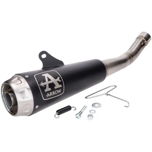 Auspuff Arrow Pro-Race Edelstahl schwarz für Yamaha MT 125, YZF-R 125 4T Euro5 2020- GI-51004PRN