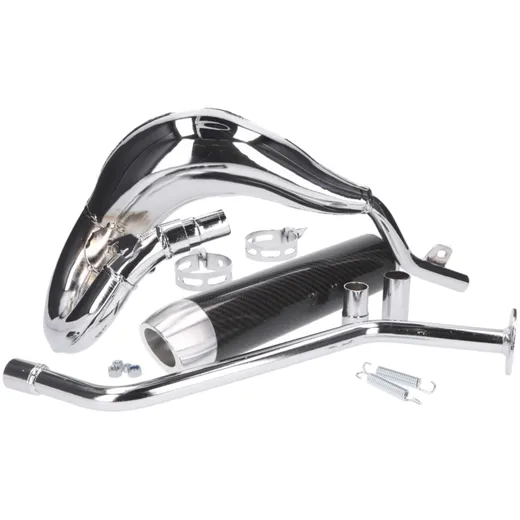 Schalldämpfer Auspuff Turbo Kit Bufanda RQ Chrom für Generic Trigger, Keeway, KSR-Moto, Ride, Explorer H10543-Q