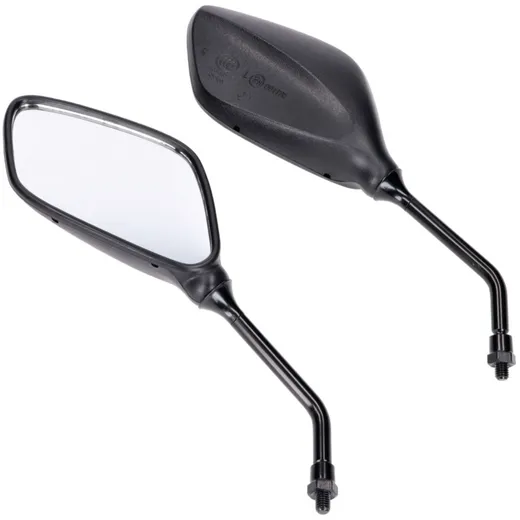 mirror set rhombical black M8 thread, right side mirror with right-hand thread IP13391 mirror set rhombical black M8 thread, right side mirror with right-hand thread IP13391