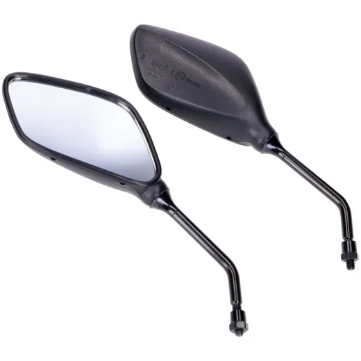 mirror set rhombical black M8 thread, right side mirror with left-hand thread IP13392 mirror set rhombical black M8 thread, right side mirror with left-hand thread IP13392