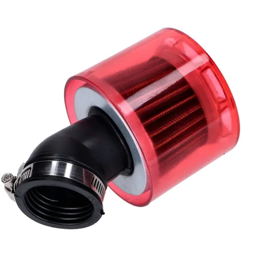 air filter Air-System metal gauze filter 35mm 45° carburetor connection red shield IP13456 air filter Air-System metal gauze filter 35mm 45° carburetor connection red shield IP13456