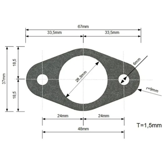 Dichtung Auspuffkrümmer flach standard IP14224_1