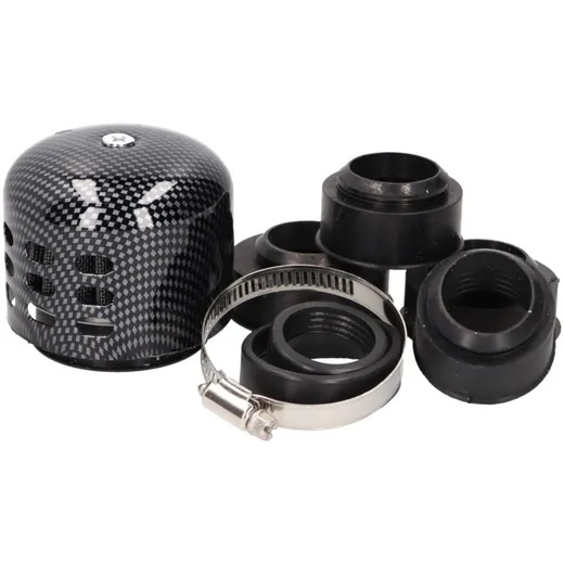 air filter Power aluminum cap / shield 28-47mm carb connection carbon-look IP18909