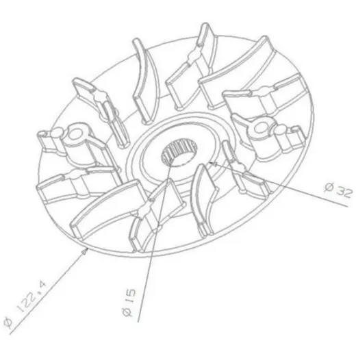 half pulley for Honda, Keeway 125, 150cc IP32440_1