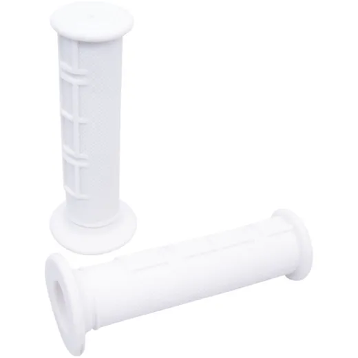 handlebar rubber grip set MX half waffle white IP32928 handlebar rubber grip set MX half waffle white IP32928