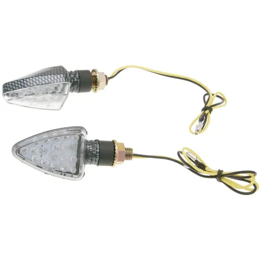 indicator light set M10 thread LED carbon look Mini, short version IP34615 indicator light set M10 thread LED carbon look Mini, short version IP34615