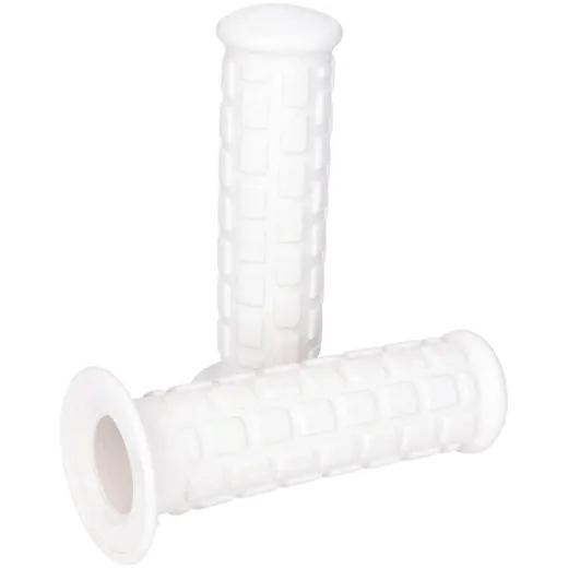 handlebar rubber grip set short, block design white for automatic moped (22, 24mm) IP44351 handlebar rubber grip set short, block design white for automatic moped (22, 24mm) IP44351