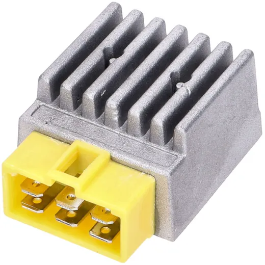 regulator / rectifier w/ flasher relay, yellow plug for Derbi Senda, GPR, Aprilia RX, SX 50, Gilera RCR IP49539