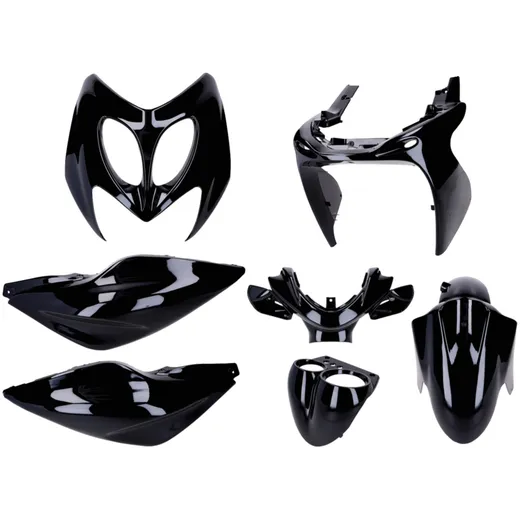 Verkleidungskit 7-teilig schwarz glänzend für Yamaha Aerox, MBK Nitro 1997-2012 IP54909
