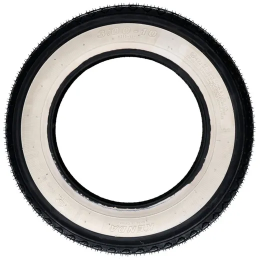 tire Kenda K333 4PR 3.00-10 42J TT whitewall / white sidewal_1
