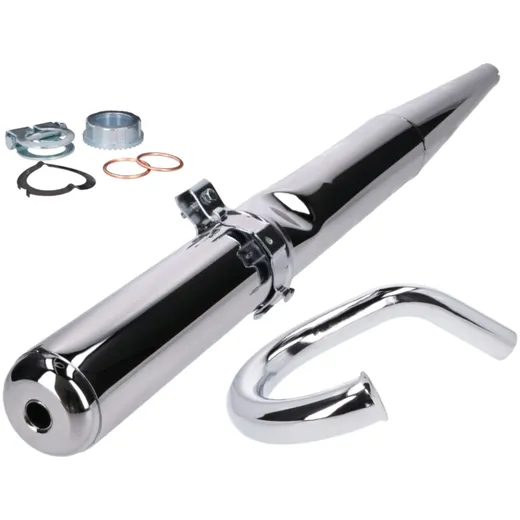 exhaust Kit Enduro 28mm with baffle plate for Simson S50, S51, S70, S53, S83 Enduro KIT.A.53193