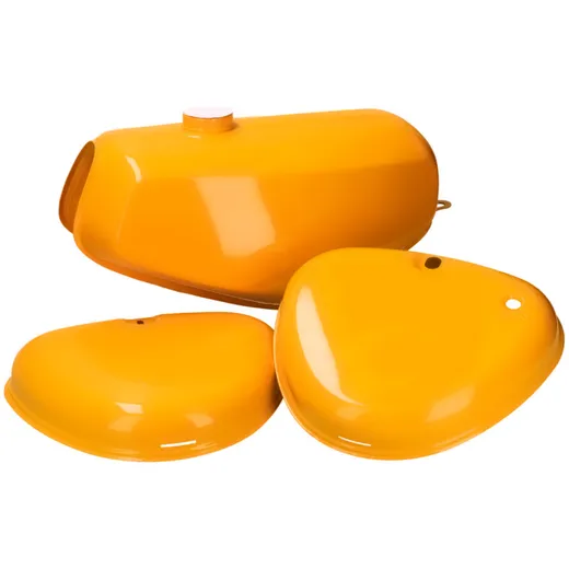 fuel tank and side cover set yellowish brown for Simson S50, S51, S70 KIT.C.40551-1007
