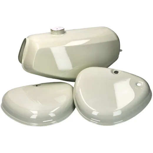 Kraftstofftank Benzintank und Seitendeckel Set atlasweiß für Simson S50, S51, S70 KIT.C.40551-9010