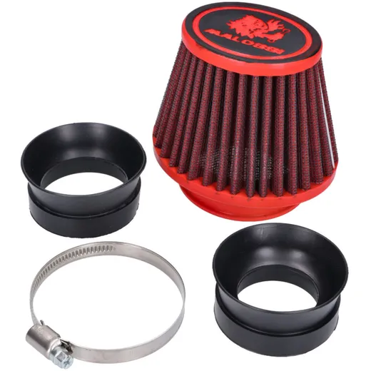Lufi Luftfilter Malossi Red Filter E18 Racing 42 / 50 / 60mm gerade rot-schwarz für Dellorto PHBH, Mikuni, Keihin Vergaser M.041 Lufi Luftfilter Malossi Red Filter E18 Racing 42 / 50 / 60mm gerade rot-schwarz für Dellorto PHBH, Mikuni, Keihin Vergaser M.041