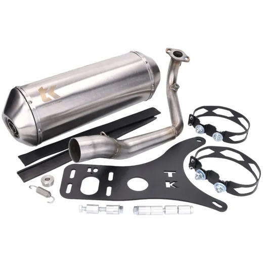 Schalldämpfer Auspuff Turbo Kit GMax Edelstahl für Peugeot Django 125, 150 AC 4T 14-20 M4T166-NE