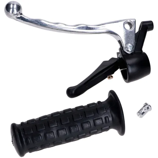 Brake lever fitting metal with left rubber grip and plastic start lever for Puch Maxi MG00000384