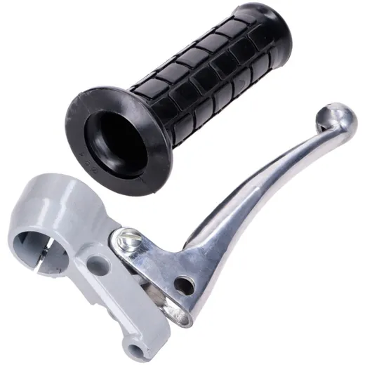 Clutch handle with rubber grip silver 22mm 100mm for Zündapp, Kreidler Flory, Hercules, Puch, KTM, DKW MG00000541