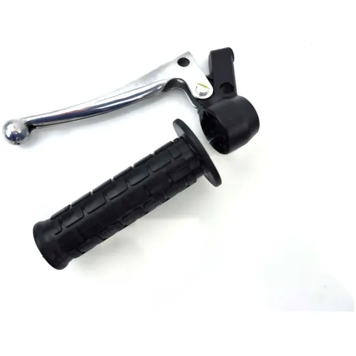 Clutch lever polished aluminum with black joint for Zündapp, Kreidler, Hercules, Puch, Miele, DKW, NSU, KTM MG00000610
