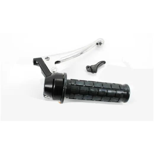 Throttle grip complete with rubber grip and cold start lever black for Zündapp, Kreidler Flory, Hercules, Puch, KTM, DKW moped, Throttle grip complete with rubber grip and cold start lever black for Zündapp, Kreidler Flory, Hercules, Puch, KTM, DKW moped,