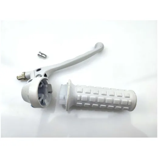 Throttle grip white with brake lever and rubber grip for Zündapp, Kreidler, Hercules, Puch, DKW, KTM, Rixe, Sachs, Tomos A 3, 35