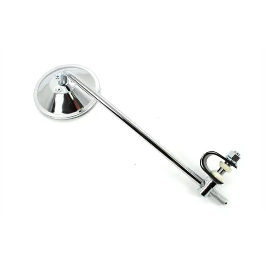 Spiegel Chrom Rund 100mm Stange 260mm Schelle 22mm für Zündapp, Kreidler, Hercules, Miele, DKW, NSU, Horex, Puch, Gritzner MG000