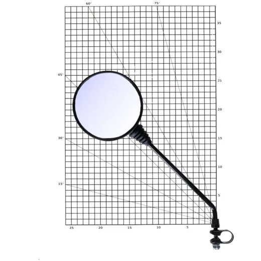 Spiegel Schwarz 115mm mit Schelle 230mm für Piaggio, Vespa, _1