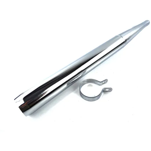 Exhaust chrome 26mm 690mm for Zündapp CS Type 448, ZD 25, 50, GTS C 50 Sport, Super 441, Sport 517, 529 MG00001142