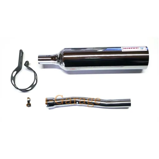 Chrome exhaust with clamp and connecting pipe for Yamaha, DT 50 MX MG00001171
