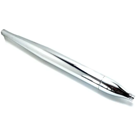 Exhaust chrome cigar shape 26mm 690mm 60mm for DKW Super Hummel, Victoria, Express, Zündapp Bergsteiger M 25, 50 Typ 434, C 441,