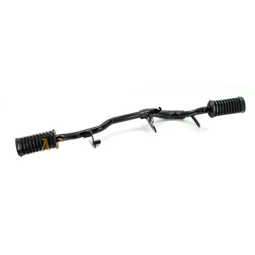 Fußrastenrohr Stahl Schwarz mit Gummis für Honda, MB 50 Mokick MG00002298