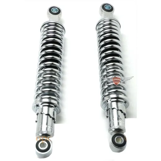 Stoßdämpfer Chrom 310mm Hydraulisch 5-fach einstellbar 10mm/12mm Buchsen für Zündapp GTS, C 50 Sport, KS, Hercules, Kreidler, Pu